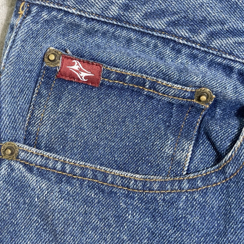 VINTAGE Mens Wide Leg Baggy Jeans 40x30 Blue Denim Skate 90's Y2K WORN-IN Grunge - Picture 7 of 16